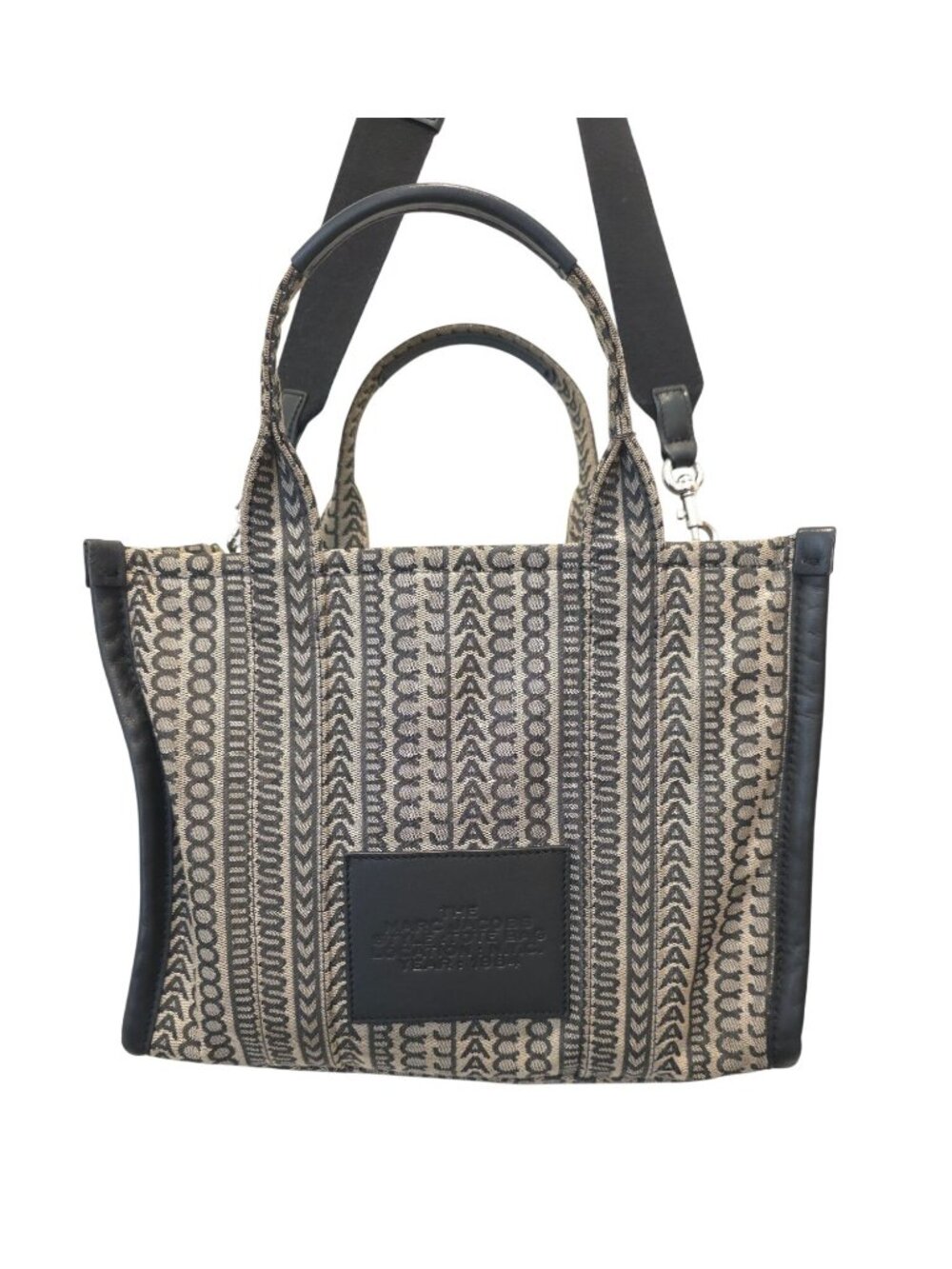 Marc Jacobs The Monogram Medium Jacquard Beige Canvas Tote Bag H076M01RE21-261 - Picture 6 of 15